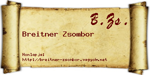 Breitner Zsombor névjegykártya